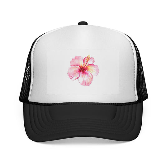 Flower Embroidered Trucker Cap, Floral Cap, Casual Headwear for Outdoor Lovers, Ideal for Festivals, Summer Outings, Gift for Him/Her