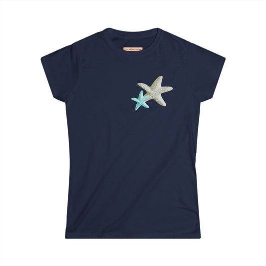 Women's Softstyle Tee - Beachy Starfish Vibes Cute Summer T-shirt