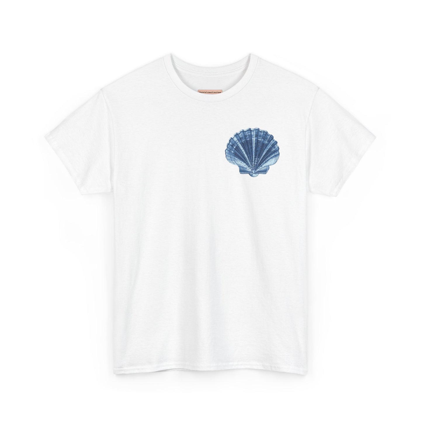 Coastal Shell Unisex Heavy Cotton Tee - Beach Lovers, Casual Wear, Summer Vibes, Gift for Him/Her, Eco-Friendly Style