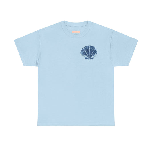 Coastal Shell Unisex Heavy Cotton Tee - Beach Lovers, Casual Wear, Summer Vibes, Gift for Him/Her, Eco-Friendly Style