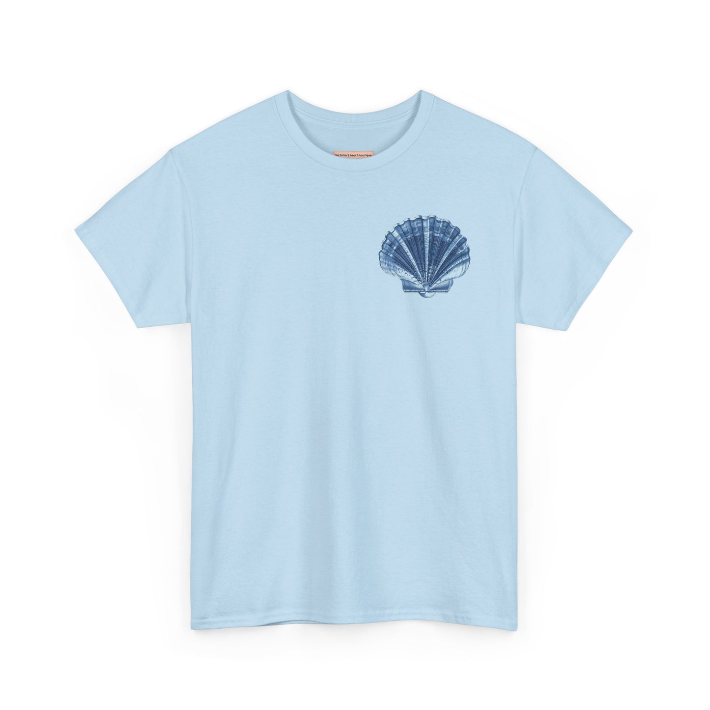 Coastal Shell Unisex Heavy Cotton Tee - Beach Lovers, Casual Wear, Summer Vibes, Gift for Him/Her, Eco-Friendly Style