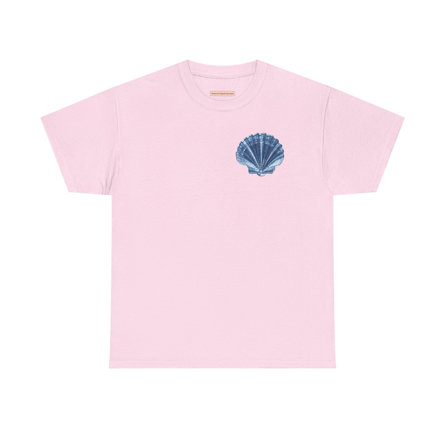 Coastal Shell Unisex Heavy Cotton Tee - Beach Lovers, Casual Wear, Summer Vibes, Gift for Him/Her, Eco-Friendly Style