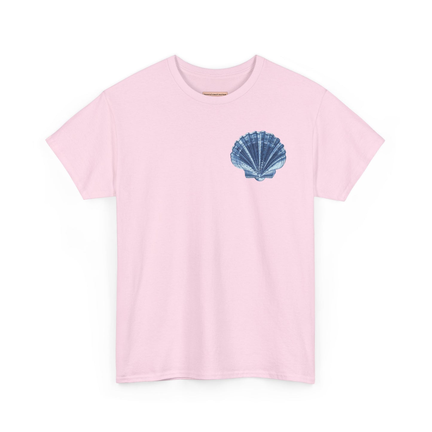 Coastal Shell Unisex Heavy Cotton Tee - Beach Lovers, Casual Wear, Summer Vibes, Gift for Him/Her, Eco-Friendly Style